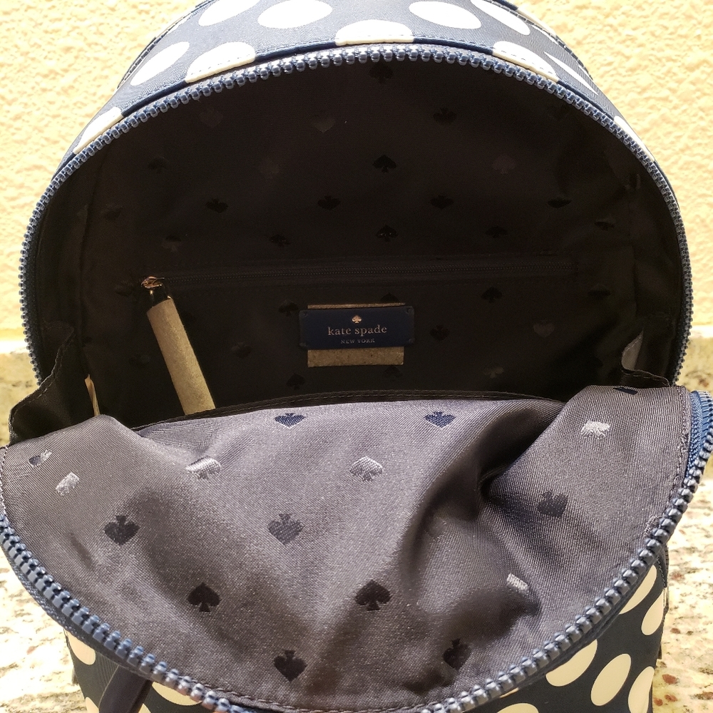 NWT Kate Spade Medium Backpack, Vintage, polka Dots - Picture 8 of 11